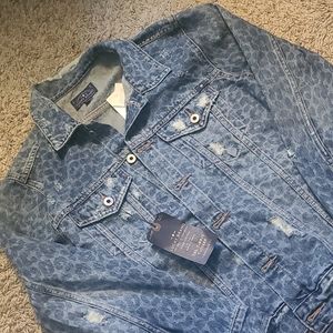 Lucky Brand Cheetah Denim Jacket